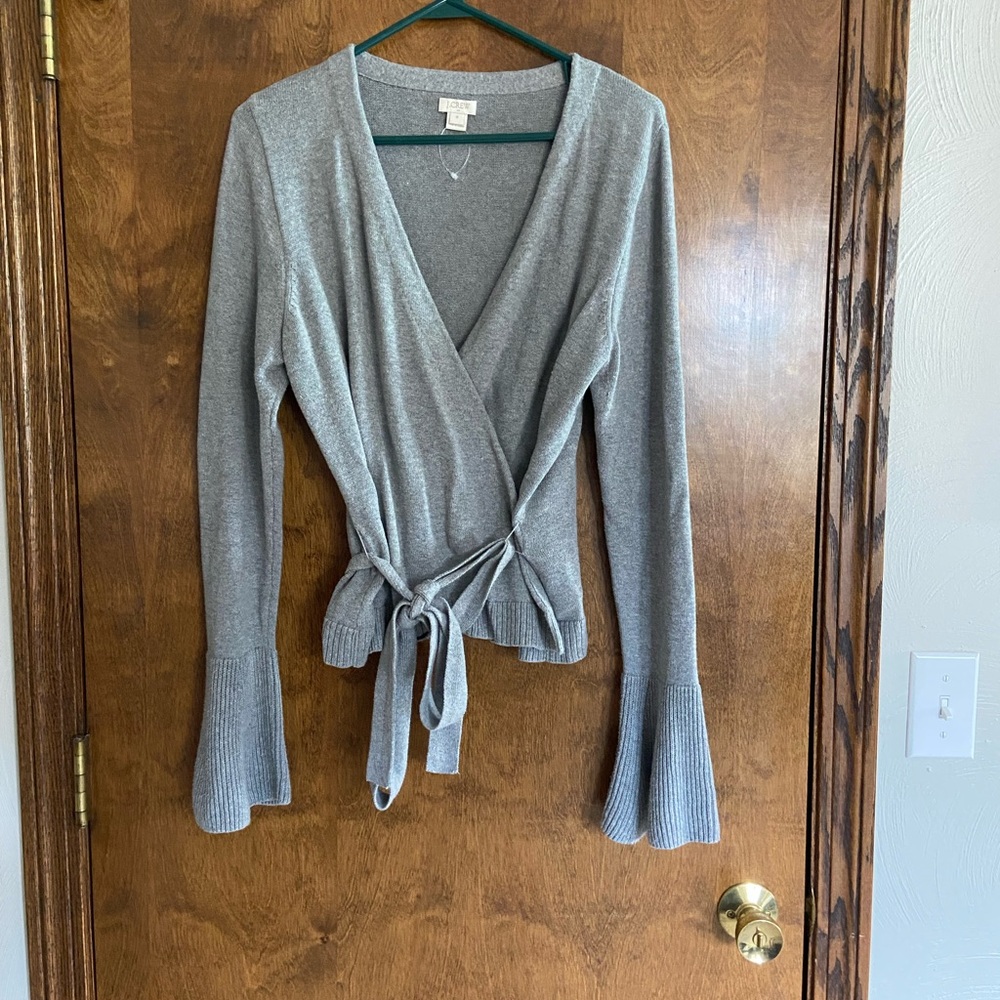 J. Crew Gray V-Neck Sweater